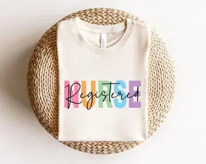 Registered Nurse Shirt, RN, Nurse Tee, Leopard RN Shirt, Nurse Week Gift, Funny Nursing Sweatshirt, Registered Nurse T-shirt Menswear Top