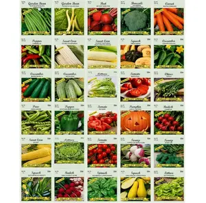 30 Packs of Deluxe Valley Greene Heirloom Vegetable Garden Seeds Non-GMO(Guaranteed 30 Different Varieties as Listed)