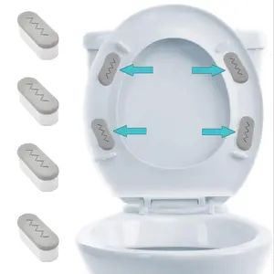 YITAP 4 Toilet Seat Bumpers, suitable for toilet accessories, supported by strong adhesive to ensure the safety and comfort of the toilet seat, essential bathroom accessory, Home Goods