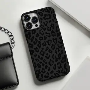 Aesthetic Black Leopard print cheetah pattern Phone Case for iphone 11,12,13,14,15,16, Samsung S Series