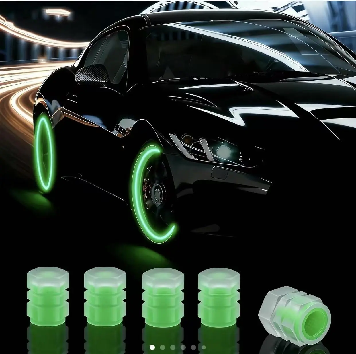 Ultra-Bright Reflective Tyre Caps - Car Parts, Motorcycle Wheel Fastener Accessories for Safety