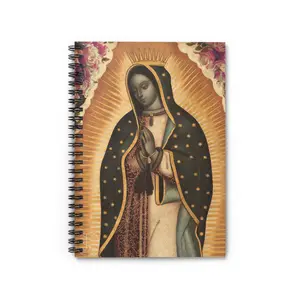 Nuestra Madre Sacred Journal Inspired by La Virgen de Guadalupe, Unique Spiral Lined Notebook, Self-Care Notebook, Motivational Diary