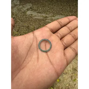 Dainty Icy Guatemalan Blue Jadeite Ring