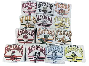 [Sale Up To 50%] Retro College Football Mascot Crewneck Sweatshirt - Ash Grey Color, Vintage-Inspired Cotton Pullover for Men & Women, Classic University Spirit Apparel, Unisex Fit - ShamCren