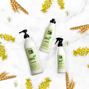 Vegan Keratin & Collagen Trio Set – Shampoo 33.8oz + Leave-On 10.01oz + Thermal Protector 10.1oz | Hydration, Strength & Heat Defense | Salt-Free, Paraben-Free, Silicone-Free, Cruelty-Free