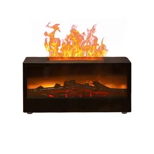 Simulated 3D Fireplace Flame Aromatherapy Diffuser Home Remote Control Simulated Charcoal Fireplace Humidifier