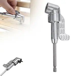 105° Right Angle Drill Adapter, 2025 Upgraded Corner Drill Attachment with Multi-Function Bend Screwdriver Bits, Hex Shank Angle Tool for Screws & Hubs, Household Use