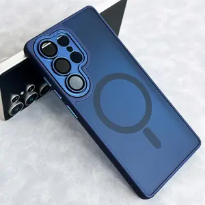 Magnetic Smartphone Case That Works with Galaxy S26, S25, S24, S23 Ultra, S25FE, S25Edge, Plus, And Is Also Compatible with Samsung A56, A17, A36, A16, A26. It Features a Luxurious Frosted Hard Back And Glass Lens Protection