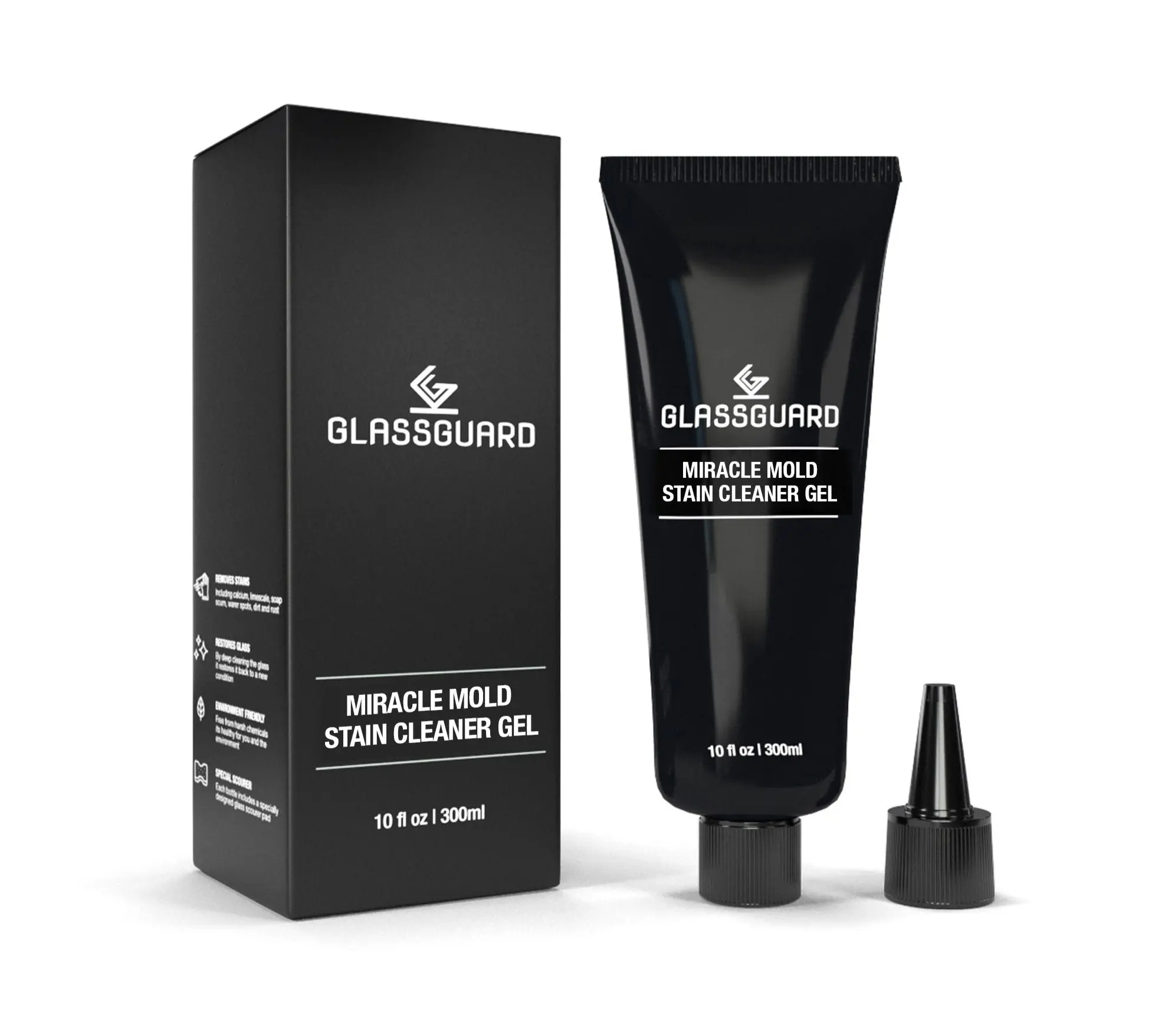 GLASSGUARD Miracle Mold Stain Remover Gel for Bathroom, Kitchen, Tiles, Grout and Silicone