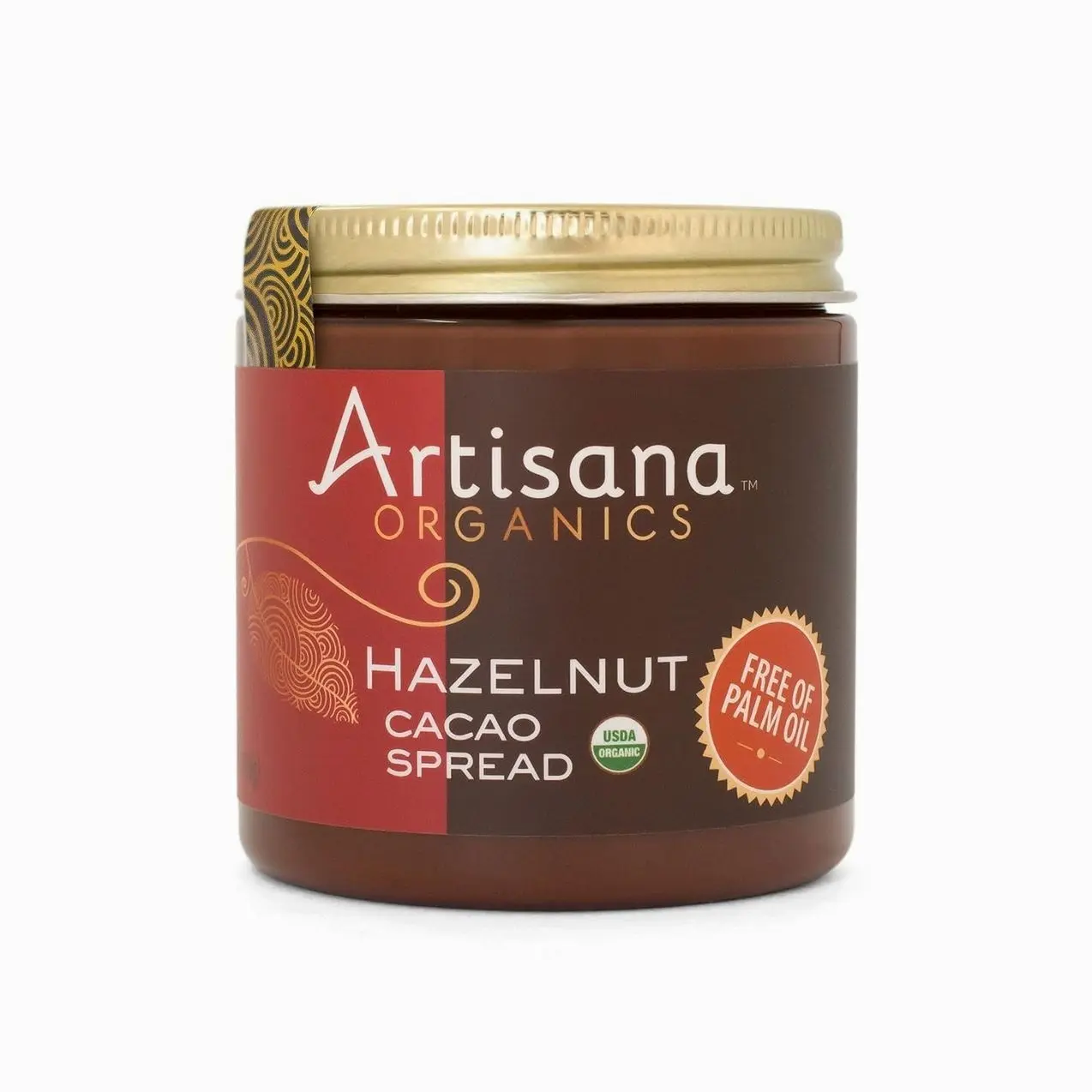 Artisana Organics Hazelnut Cacao Spread, 9.5 oz | USDA Organic, No Palm Oil, Sweetened with Coconut Sugar