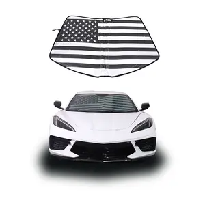 1-piece set of car windshield sunshades for 2022+ Corvette C8 (American flag pattern)