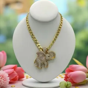N20 Elephant Necklace - Gold Plated 14k