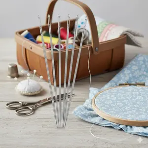 Easy Threading Blind Stitch Needle Set Slip Resistant Durable Anti Drop Eye Design Simple Operation Home Diy fabric Repair Sewing Tools Hand Stitching Kit for Beginners