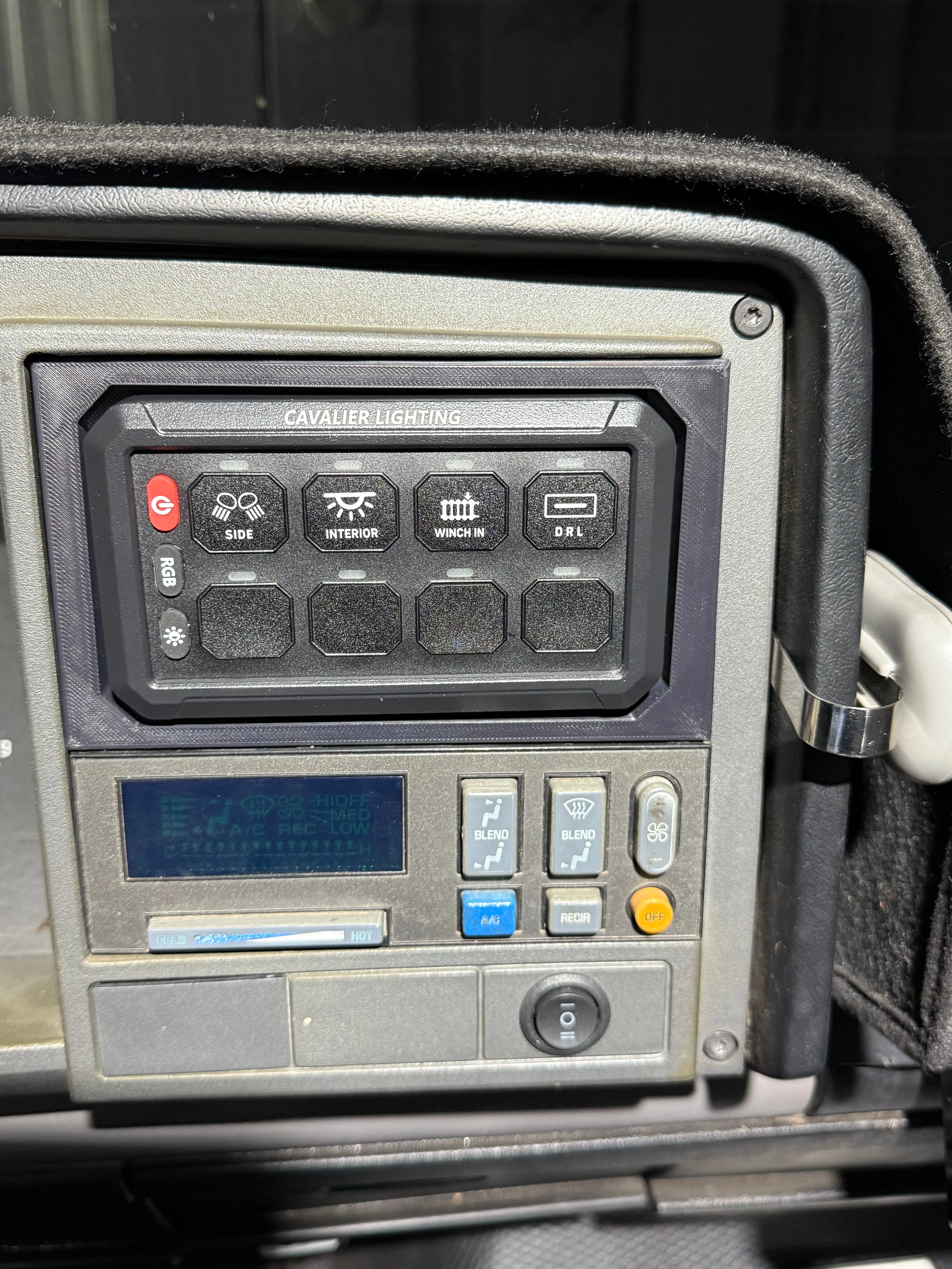 1988–1993 Chevy/GMC C/K Switch Panel (8-Gang) — Radio-Delete Upgrade (OBS)