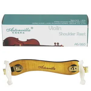 Aston Villa 1/2 Size Wooden Violin Shoulder Rest, Ergonomic Design, Comfortable Daily Practice, Wood Material, Ideal for Beginners & Professionals