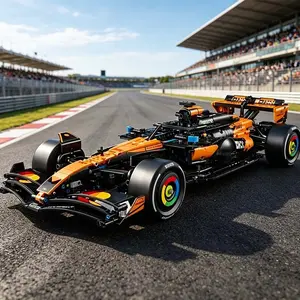 2026 1675Pcs Orange Technic Racing Car Building Blocks 42228 | Gift for Kids & Home Decoration