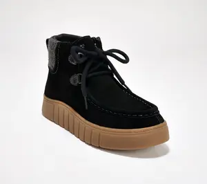 Clarks Collection Suede Lace-Up Ankle Boots - Mykah Izzy