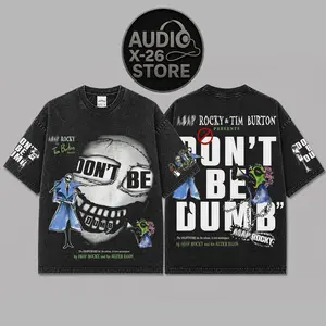 Asap - Don't Be Dumb Tour Graphic High-Quality Acid Washed Cotton T-Shirt, Asap Mob Fan Graphic Tee, Don't Be Dumb Album Merch Streetwear Graphic Shirt, Gift for Hip-hop Fans