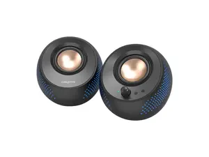 Creative Pebble 2.0 USB-Powered Desktop Speakers with Far-Field Drivers and Passive Radiators, 51MF1715AA000 - Modern Design, Enhanced Audio Clarity, Compact Size for PCs and Laptops