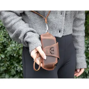 Leather Glasses Case with Wristlet & Crossbody Strap, Custom Sunglasses Sleeve, Engraved Glasses Protector, Personalized Eyewear Pouch