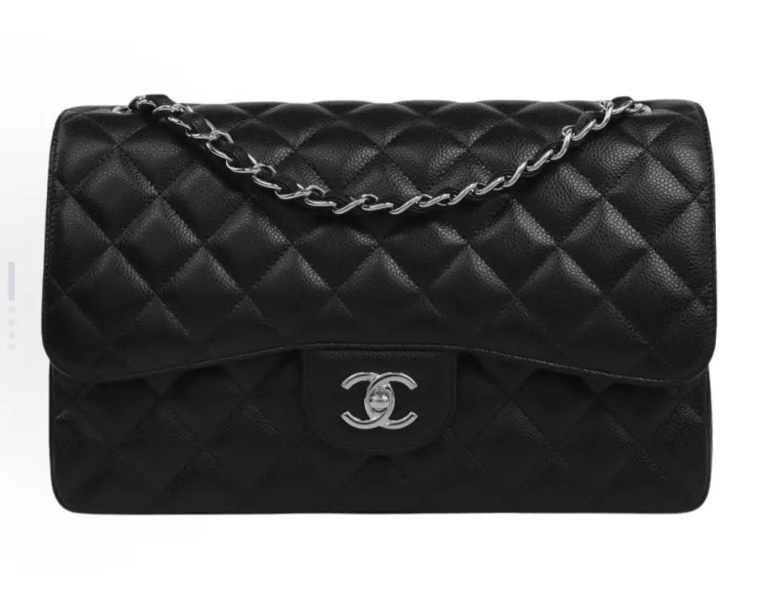 Pre-owned CHANEL Classic Flap Caviar Leather Jumbo Crossbody Bag