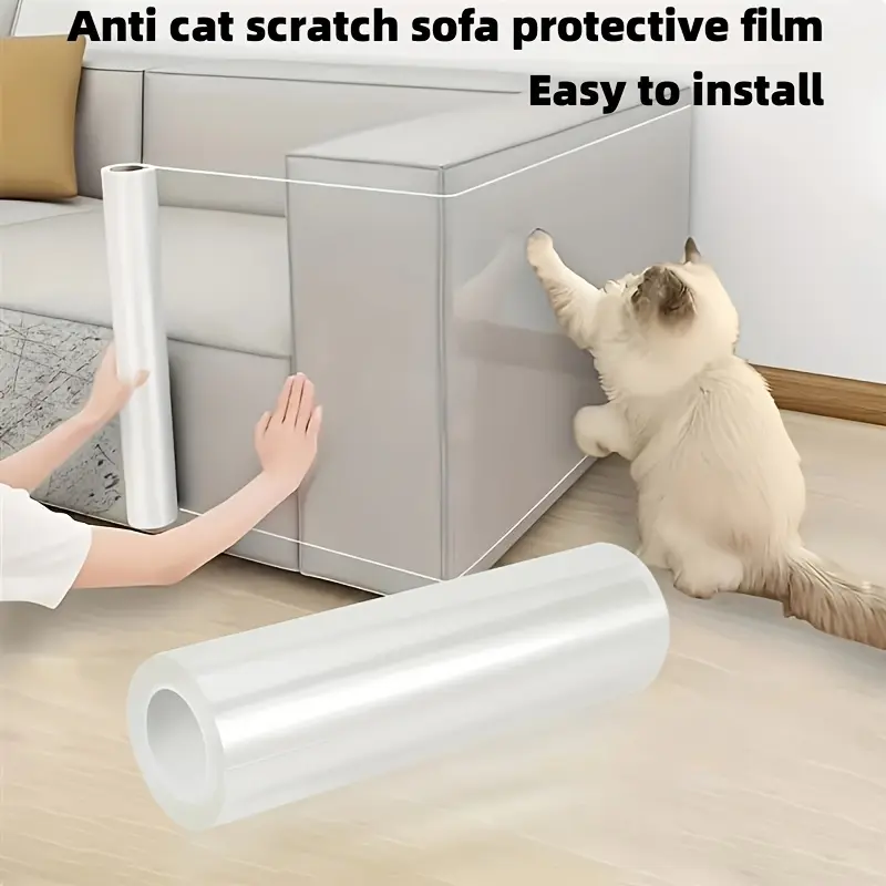 [Anti-Scratch Film] Cat Scratch Protective Film, Anti-Scratch Protective Film, Self-Adhesive Anti-Scratch Protective Film, Transparent, Anti-Scratch Film, Furniture, Sofa, Wall, Door Protection, Furniture Protection, Sofa Protection Anti-Scratch Tape