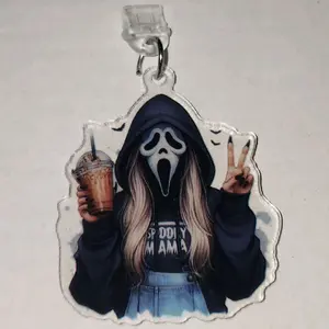 Spooky Mama Coffee Ghostface Dust Plug Cellphone  Smartphone Charm phone Kindle