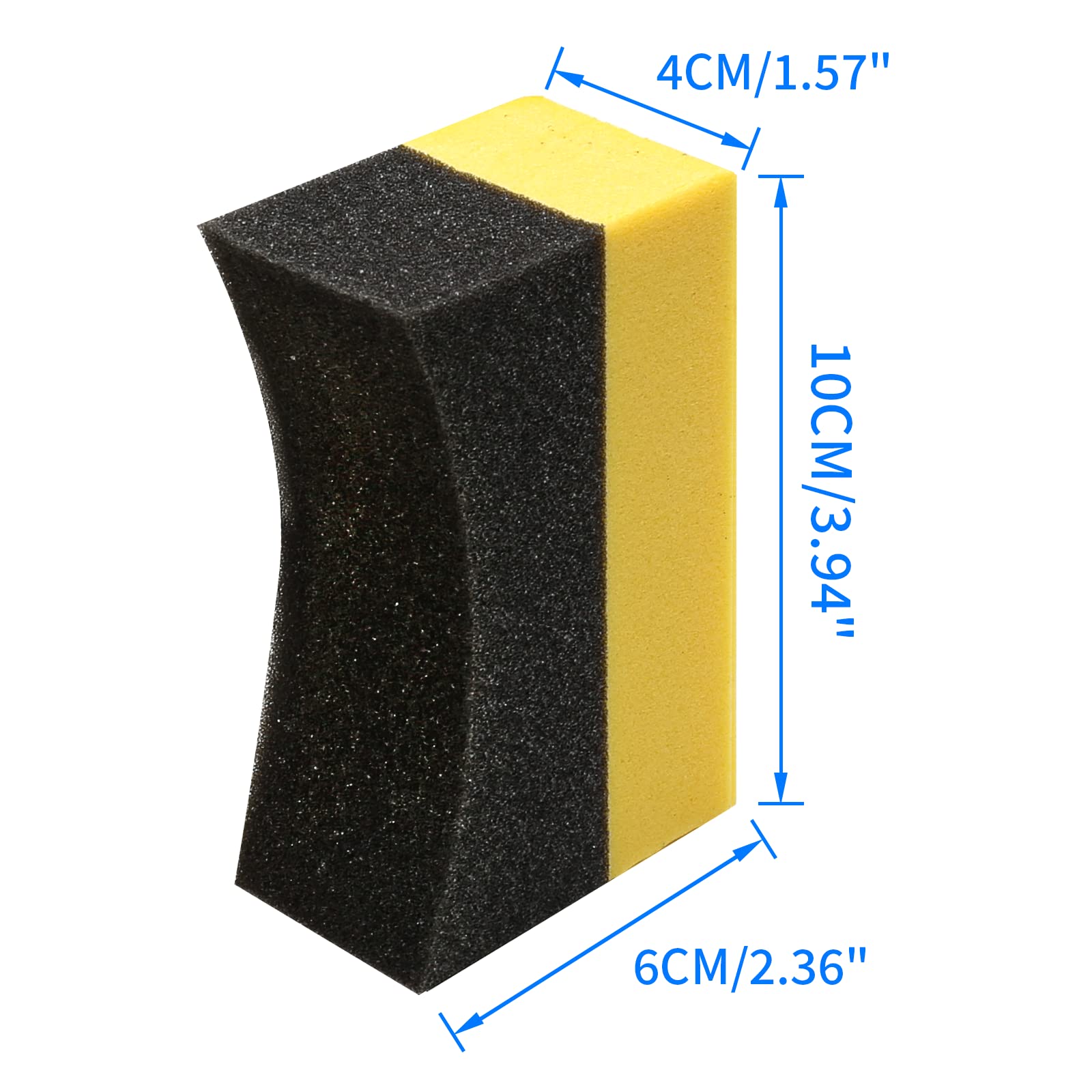 6-Pack Tire Dressing Applicator Pads – Sponge Applicators for Tire Shine, Car Glass, Paint, and Detailing