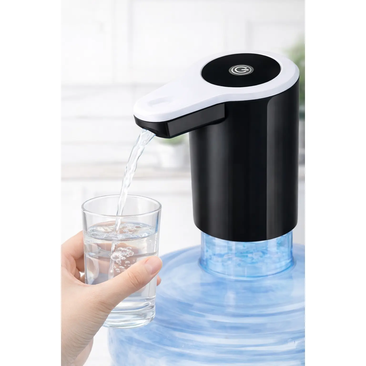 Automatic Silicone Water Dispenser Pump - Portable, Lightweight, for Gal Containers, Water Bottles, and Kitchen Cup Filling, Gallon