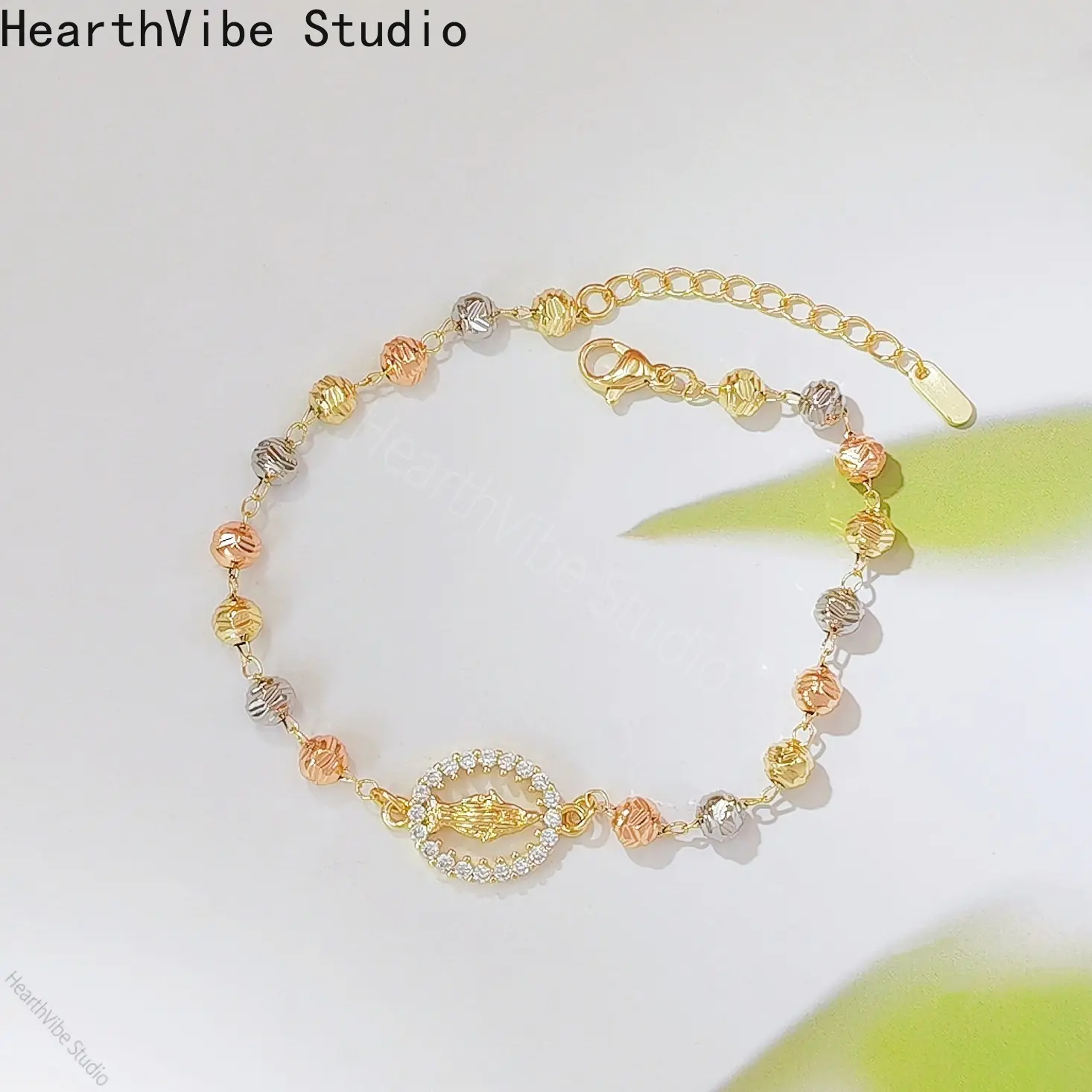 Trendy Catholic Rosary Bracelet for Women, Colorful Beaded Jewelry for Prayer with Jesus Cross & St. Benedict Medal, Exquisite Trendy Bracelet, Fashionable Bracelet