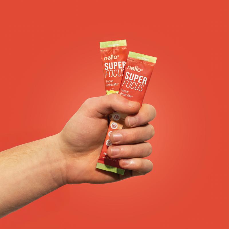 Nello Superfocus – Nootropic Drink Mix with Lion’s Mane, Rhodiola & Alpha-GPC – Supports Memory, Brain Health & Mental Stamina, Enhances Clarity & Sharpness, Helps Fight Brain Fog – Travel Packets (20 Servings) Healthcare Convenient