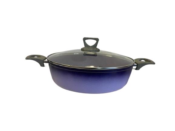 Neware bigger 12pz PURPLE Terracotta cookware set Lid Pan Stylish Fry Handles Pot Silicon Silicone Square Dish