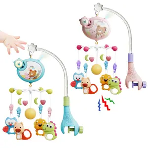 Baby Bed Bell Toy with Random Color Accessories, 1 Count Multifunctional Music Rotating Bedside Bell, Newborn Baby Soothing Toy, Baby Sound Toy, Rattle Maracas Sensory