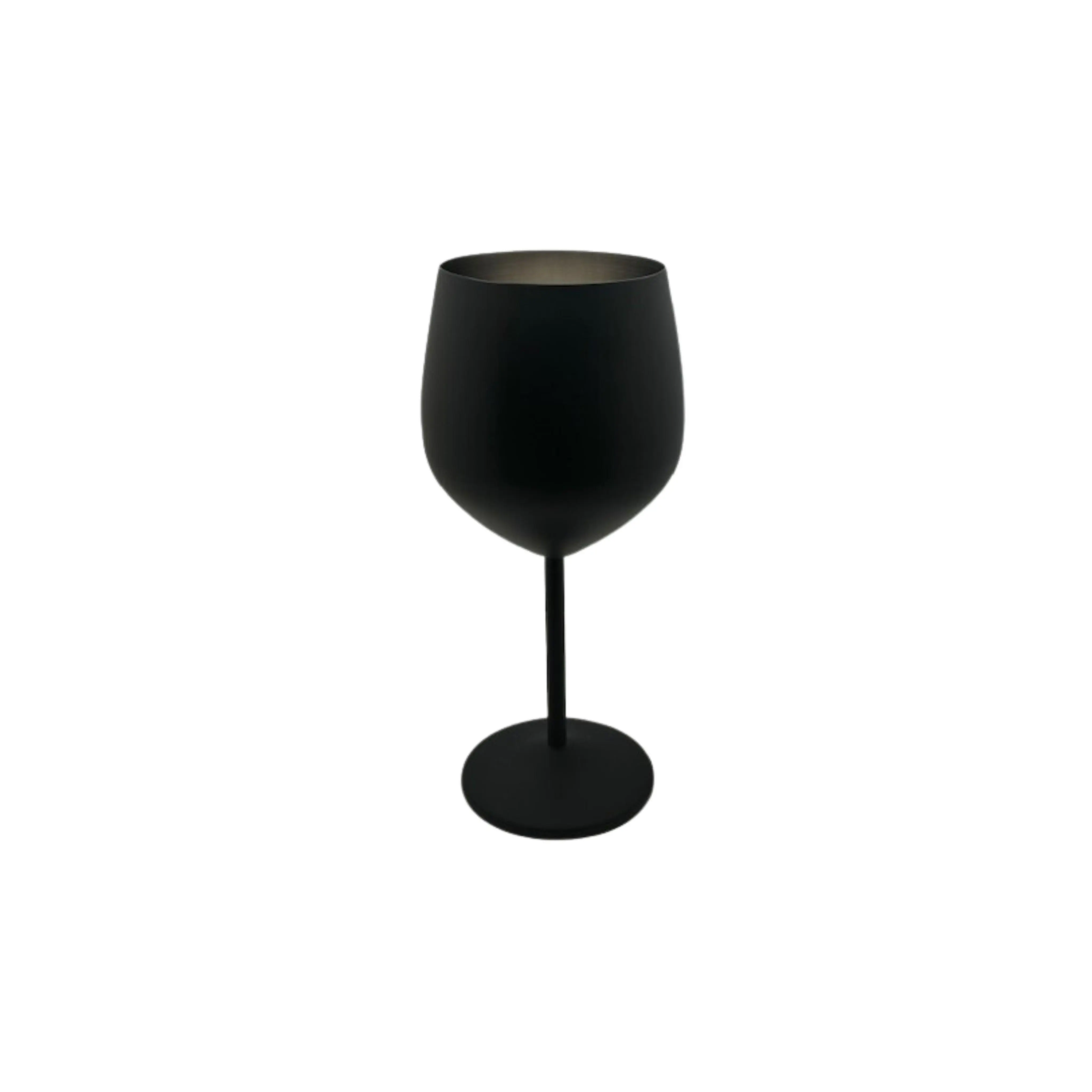 K&K Home Black Matte Stainless Steel Unbreakable Wine Glasses - 18 oz - Set of 2 Colored, Stemmed Metal Wine Glasses Perfect for Outdoors, Weddings, and Fancy Gatherings