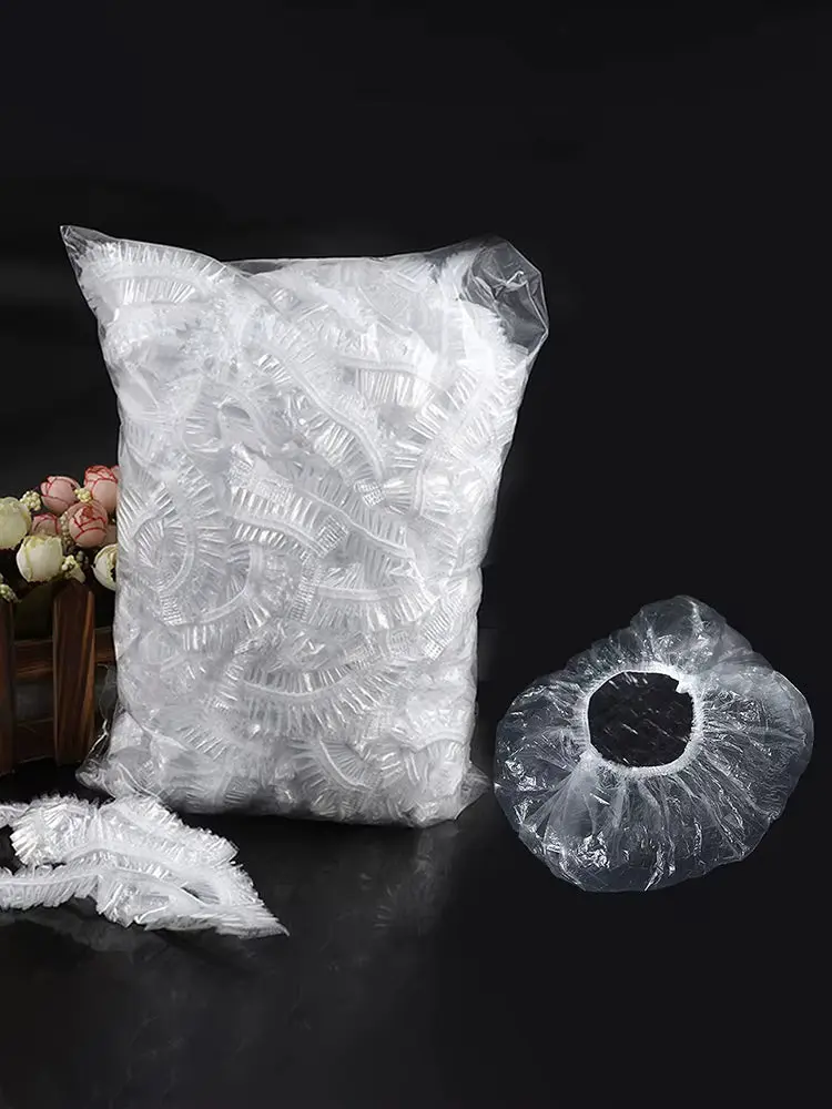 80 Household Disposable Shower Caps, Plastic Transparent Waterproof Shower Caps, Unisex, Suitable For Family, Travel, Hotel