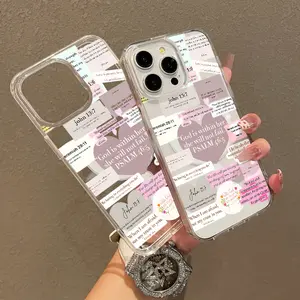 Trendy Magnetic Case for iPhone11/12/13/14/15/16/17/promax, Bible Verses Collage Ultra Slim, MagSafe Support, Shockproof |   Playful & Fun Style