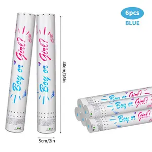 6/12 Blue and Pink Gender Reveal Confetti Popper, Contains Confetti and Powder, Suitable for Creative Baby Gender Reveal Activities, Ideal for Decorating Baby Shower Parties, Birthdays, Weddings, and Other Occasions