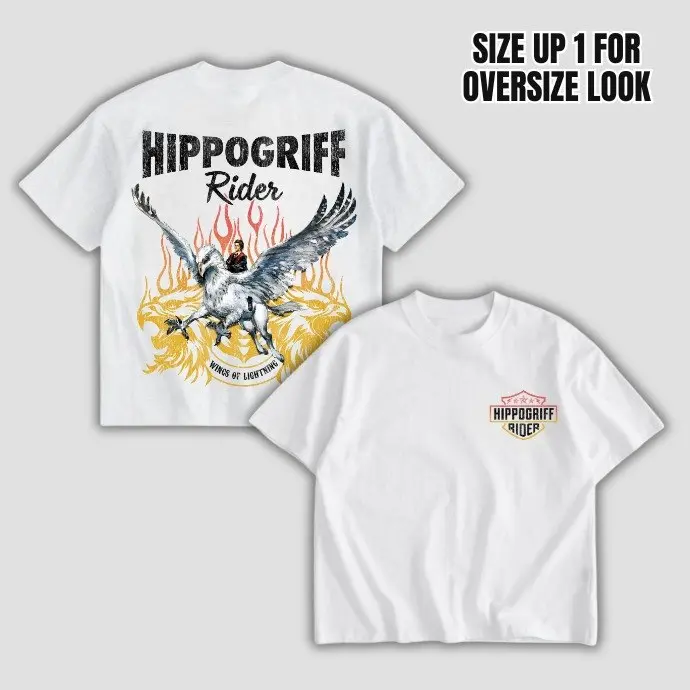 Hagrid's Hippogriff Rider tshirt Ride Magical Creatures ,Fantasy beast Graphic Tee, Retro Adventure Shirt, Unisex Vintage Cotton T-Shirt, Made in USA