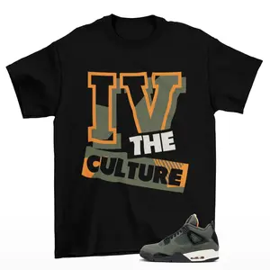 For The Culture Jordan 4 Undefeated Matching Sneaker Tee Shirt Black