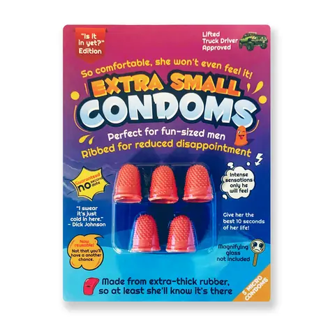 Hilarious Extra Small-Condoms Gag Gift by Witty Yeti. Super Funny Christmas-Stocking Stuffer or White Elephant Idea. Prank Friends and Family with This Goofy Novelty Practical Joke for Men or-Women.