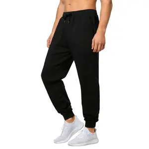 Men's Athletic Jogger Pants with Elastic Drawstring Waist & Ankle Cuffs Regular Fit Casual Long Pants for Gym Running Outdoor Sports Daily Wear
