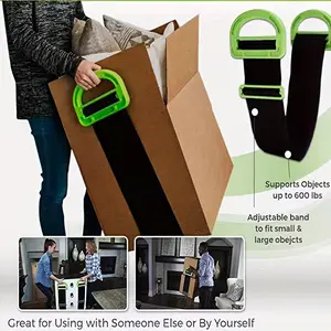 2PCS Adjustable lift belt - Easily move up to 600 pounds of furniture and items, designed to be easy, secure and robust for safe relocation