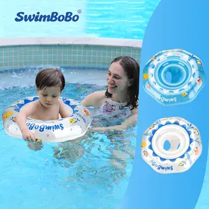 Swimbobo Durable Thick PVC Dual Airbag Swim Ring, Baby Favorite Fish Design, Available in Two Colors, Perfect for Summer Fun