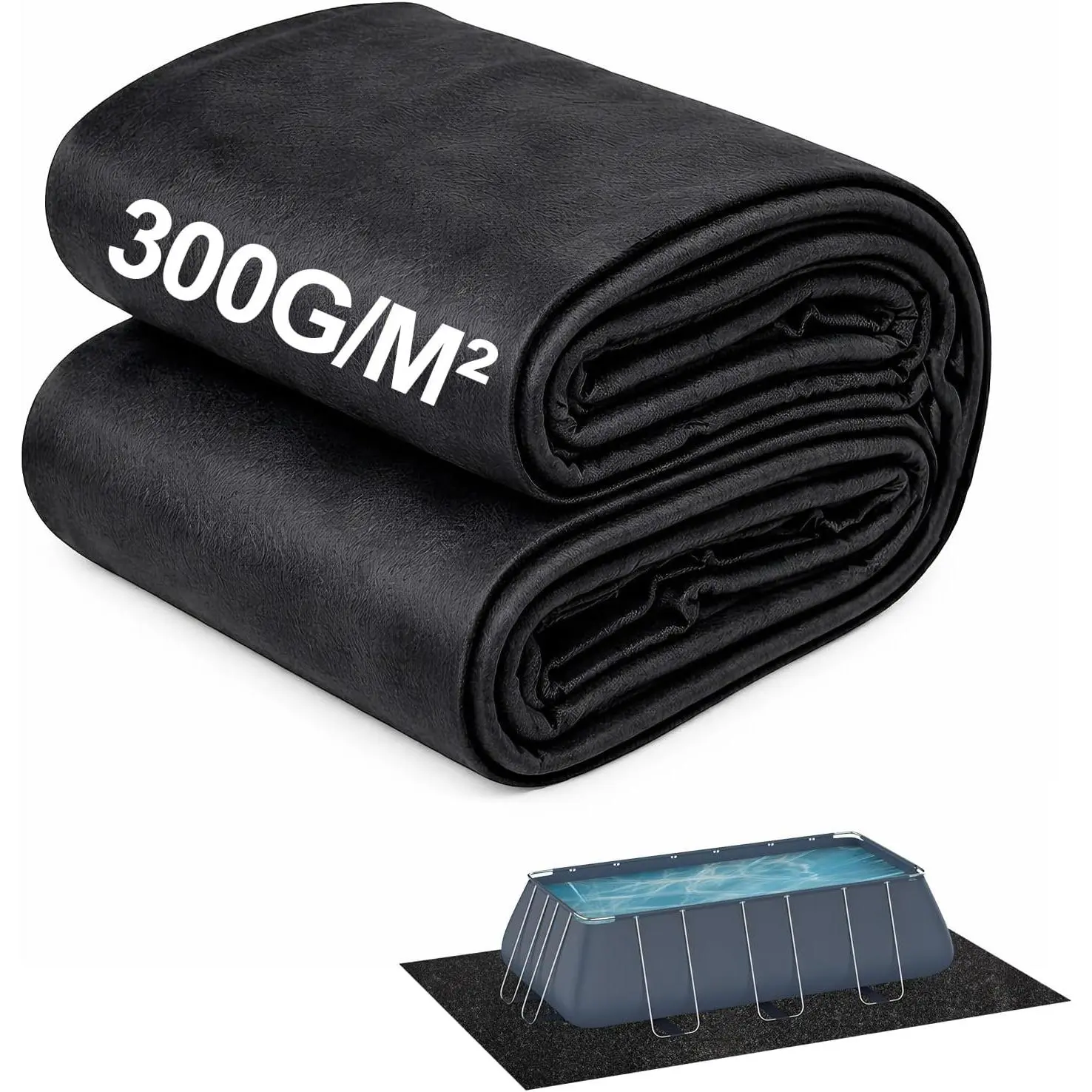 Pool Pads for Above Ground Pool, 12’x 20’ Rectangular Seamless Pool Liner Pad for Underfoot Comfort, Puncture-Resistant Pool Liner Protection Mat, Eco-Friendly Fabric