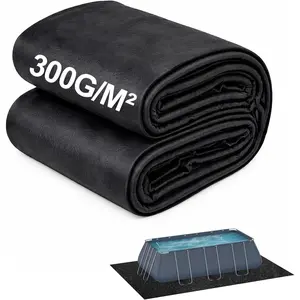 Pool Pads for Above Ground Pool, 12’x 20’ Rectangular Seamless Pool Liner Pad for Underfoot Comfort, Puncture-Resistant Pool Liner Protection Mat, Eco-Friendly Fabric