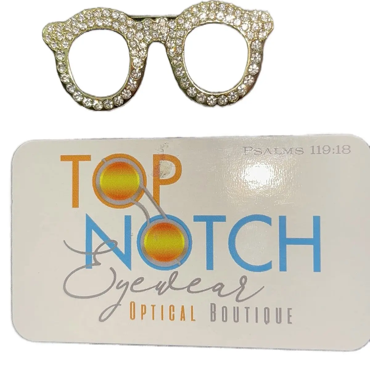 Bling eyeglass pin