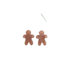 Gingerbread Man Stud Earrings - Festive Holiday Earrings for Women