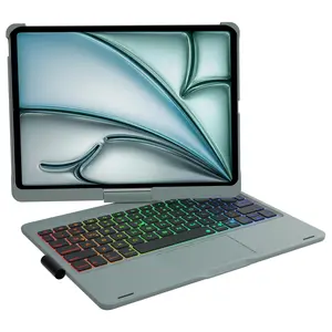 360°rotatable keyboard case for ipad,Keyboard Case for iPad 10th Generation&iPad 11th(A16,2025),iPad Air 11（M3,M2/iPad Pro 11 inch Keyboard&iPad Air 5th/Air 4th Keyboard, 360°Swivel,7 Use Modes,Rainbow Backlight