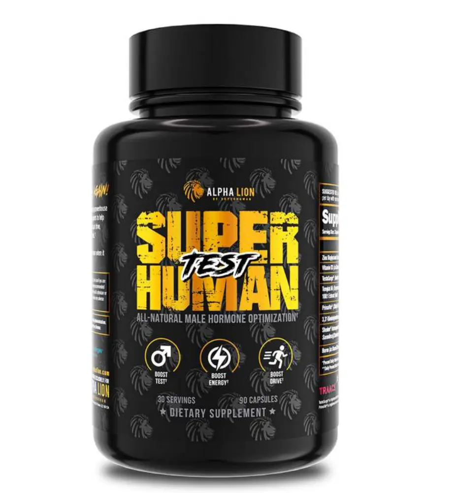 Alpha Lion SuperHuman Test Mens Wellness Formula | TestoSurge Shoden PrimaVie and TRAACS Zinc | Hormone Balance Energy and Vitality Support | Available at Prime Sports Nutrition