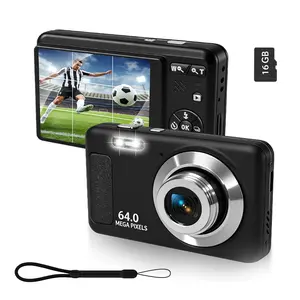 4K Digital Camera with SD Card 16X Digital Zoom Compact Point and Shoot Camera Portable Mini Camera for Teens Students Boys and Girls Perfect Gift Idea Tech Gadget